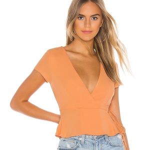 SUPERDOWN Molly Wrap Tie Top size XS